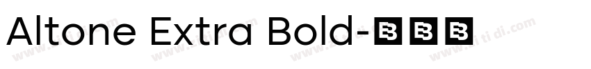 Altone Extra Bold字体转换